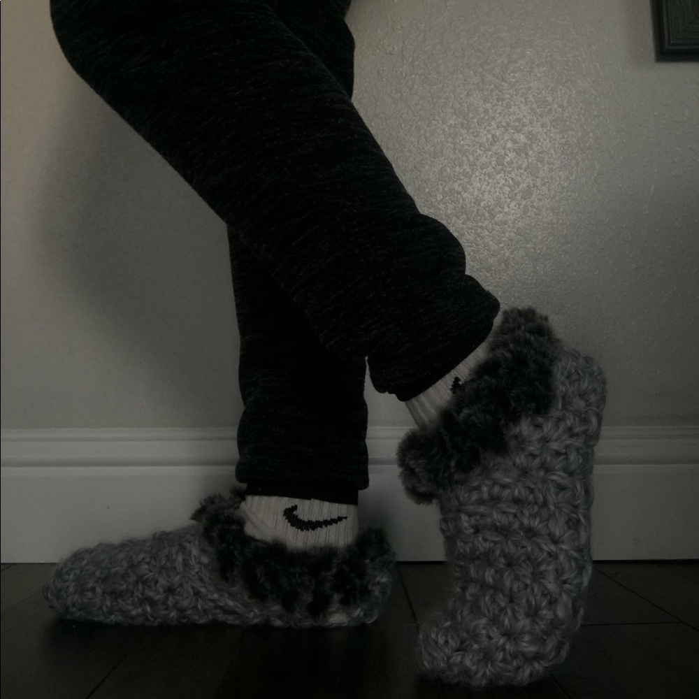 Handmade crochet slippers